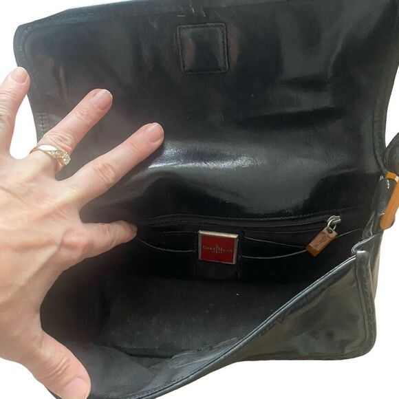 Cole Haan Black Leather Shoulder Hobo Bag Small/Medium Trendy Classic Designer - Picture 5 of 13